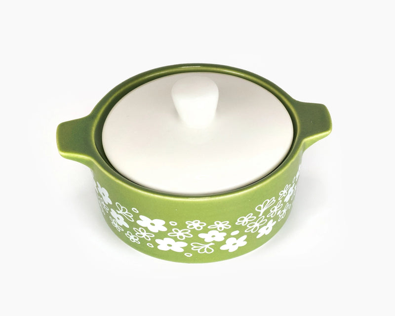 Pyrex Inspired Spring Blossom Casserole Ceramic Trinket Box