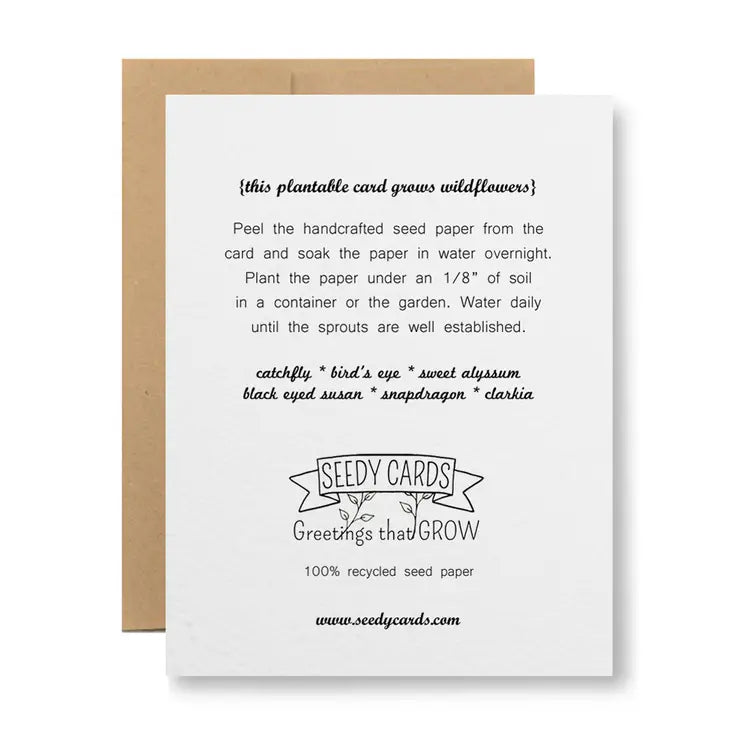 Plantable Greeting Card-...thank you (three times)