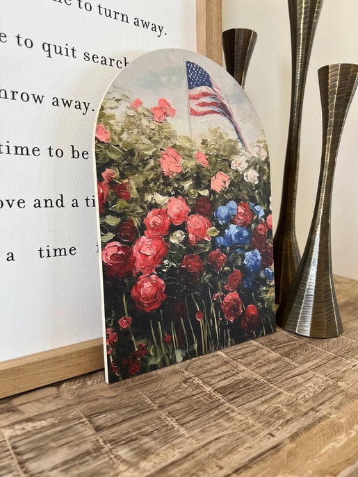 Floral 4th of July Arch w/ Base