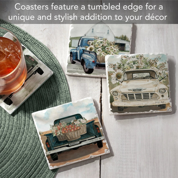 Farming Trucks 4 Pack Asst Coaster Set