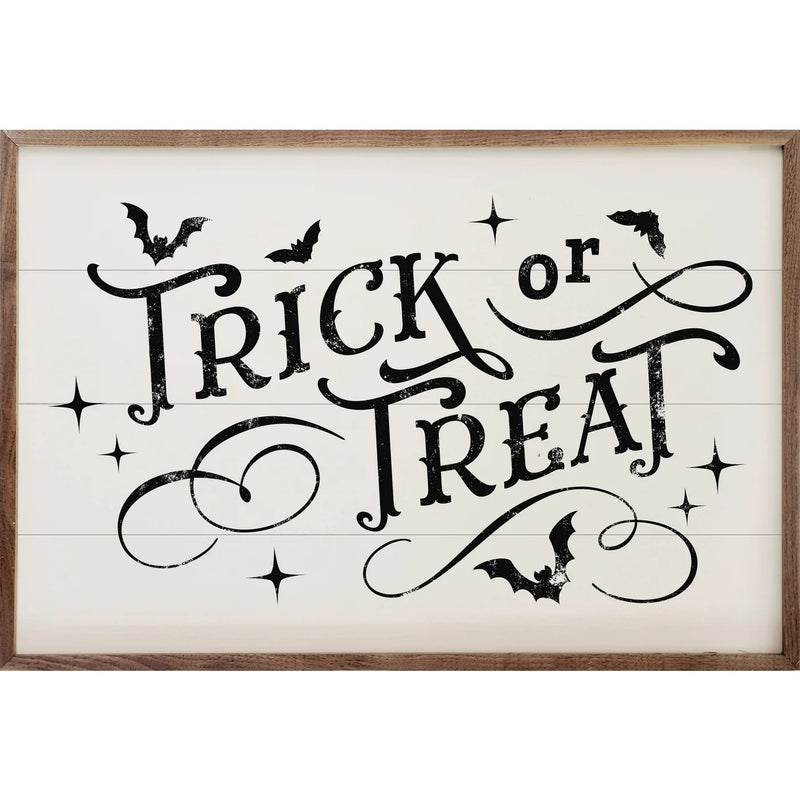 8X5 Trick or Treat Framed Sign