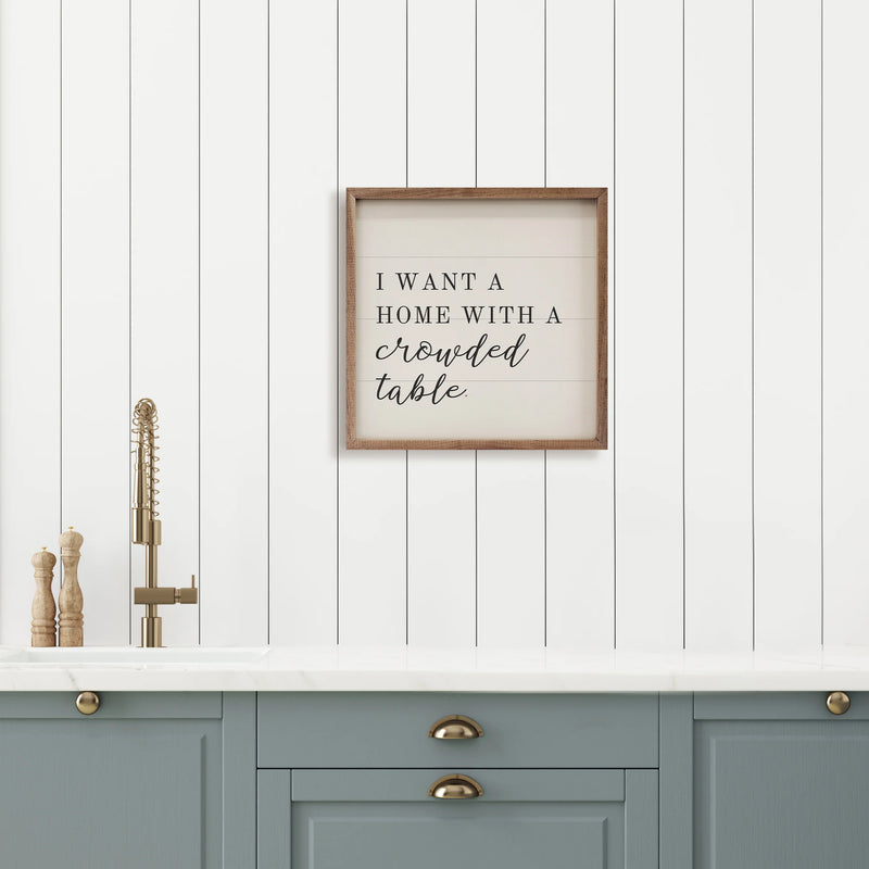 16X16 Crowded Table Sign