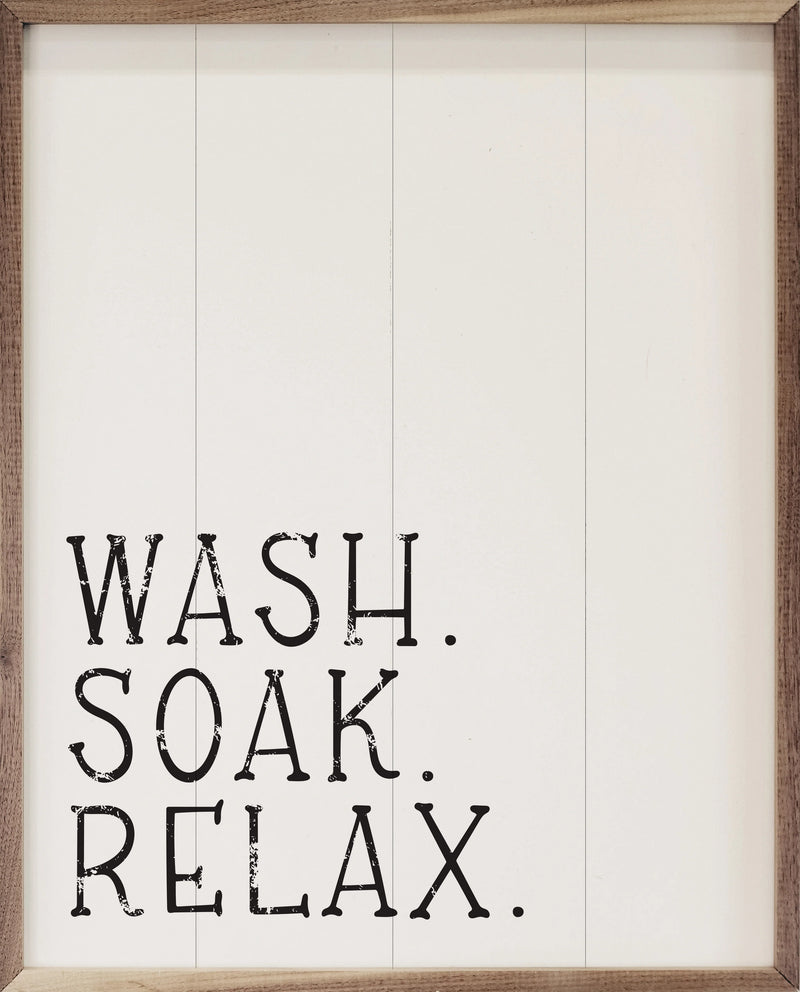 16X20 Wash Sock Relax Framed Sign