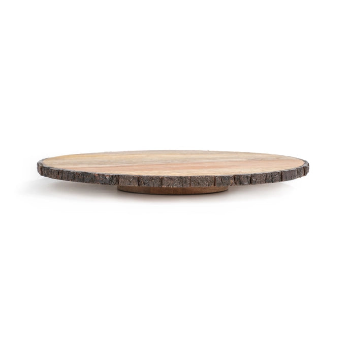 Limited Edition Mango Wood Lazy Susan w/ Bark Edges