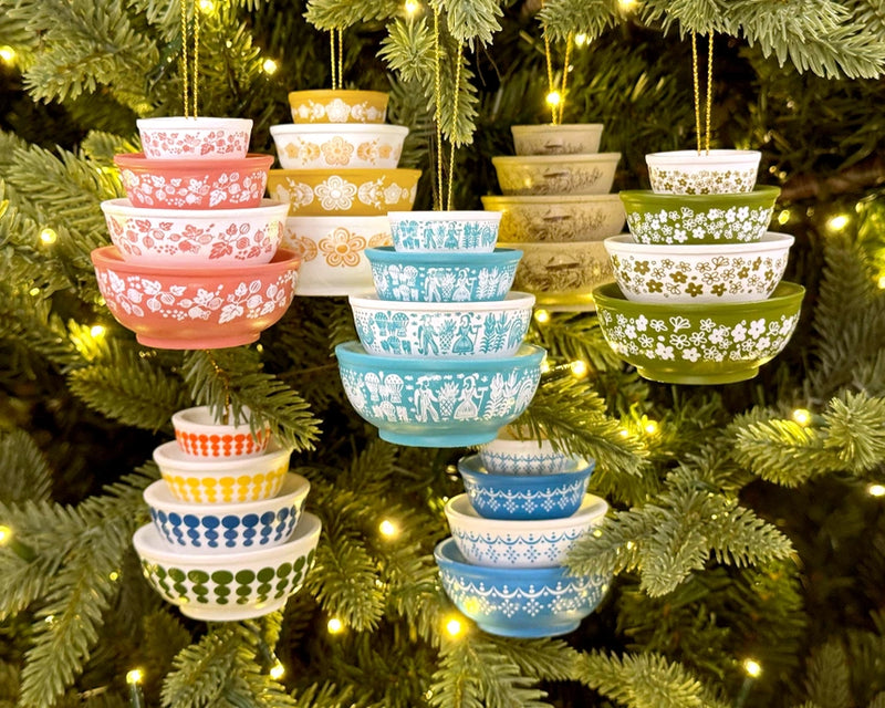 Pyrex Mixing Bowl Inspired Ornament