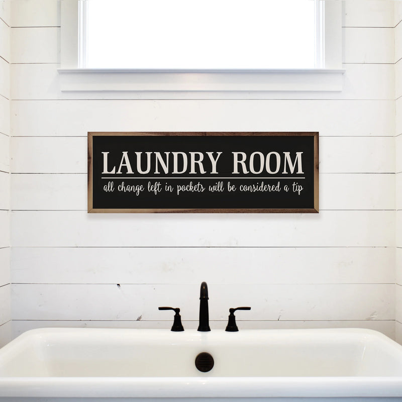 36x12 All Change Laundry Room Sign