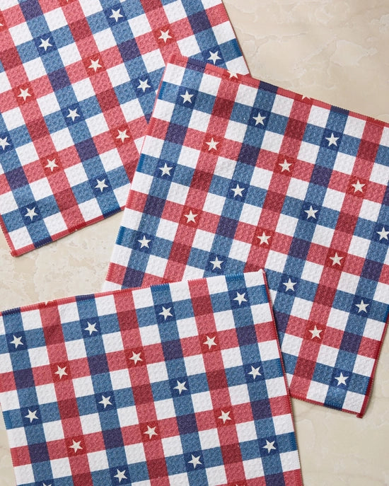 Geometry Dishcloth Set - Bunting Check