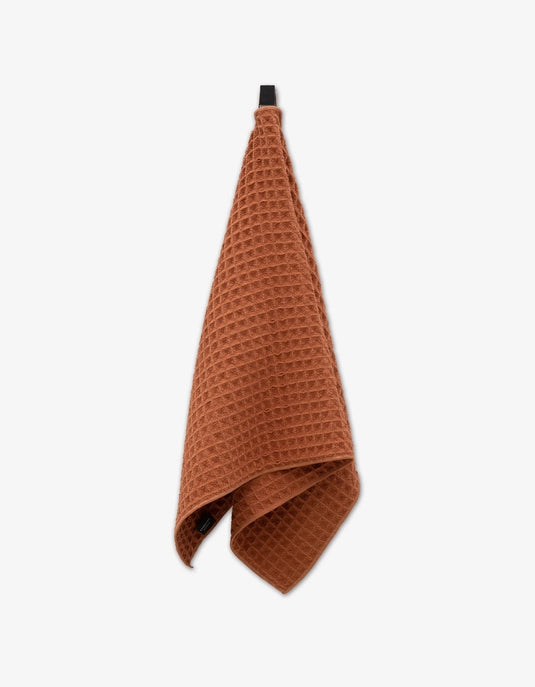 Geometry Waffle Hand Towel - CLAY