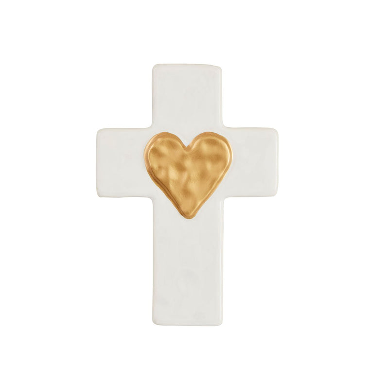 Layered Ceramic & Gold Cross