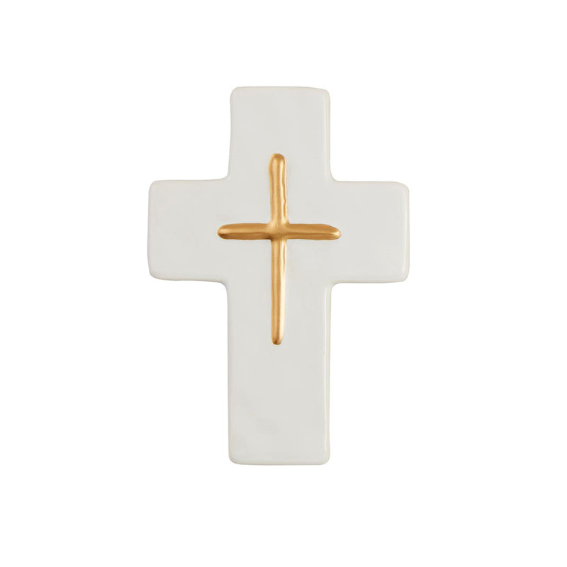 Layered Ceramic & Gold Cross