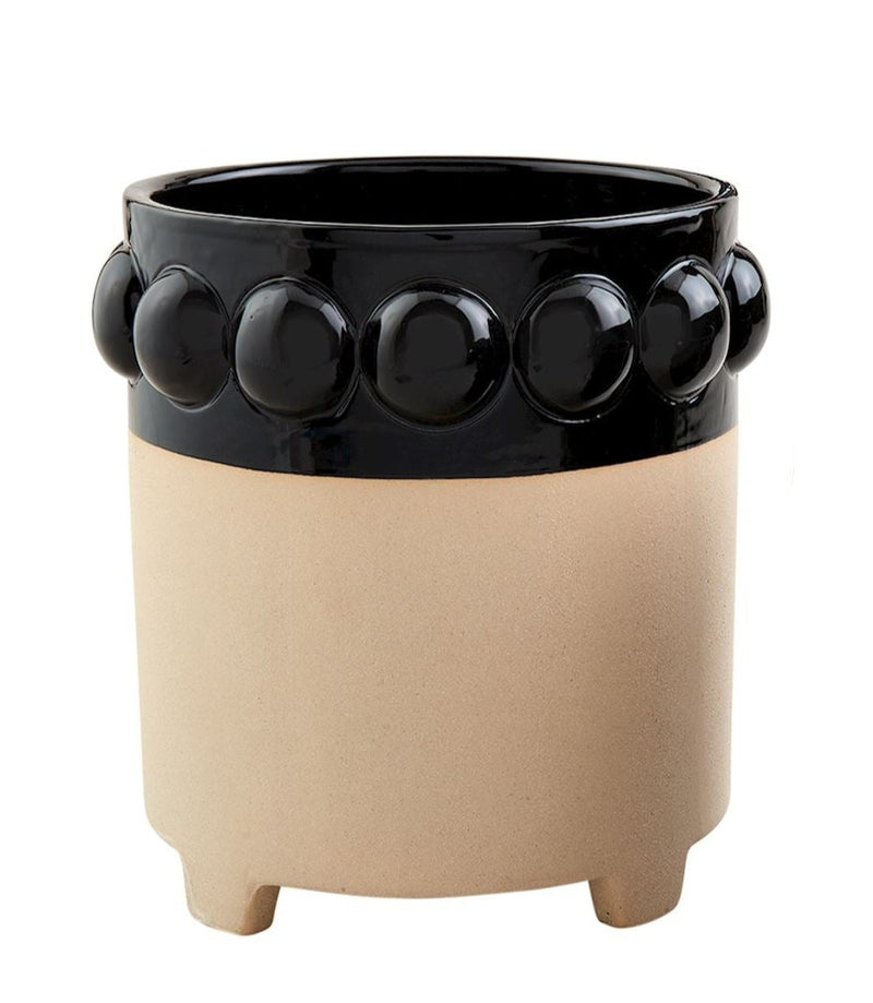 Black Bead Flower Pot