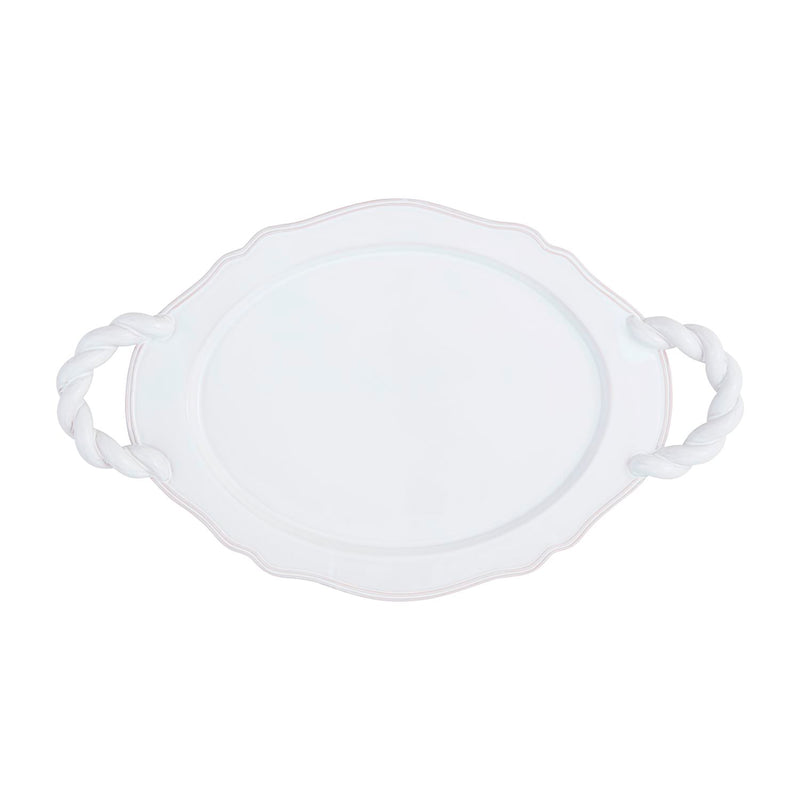 Twisted Handle Ceramic Platter