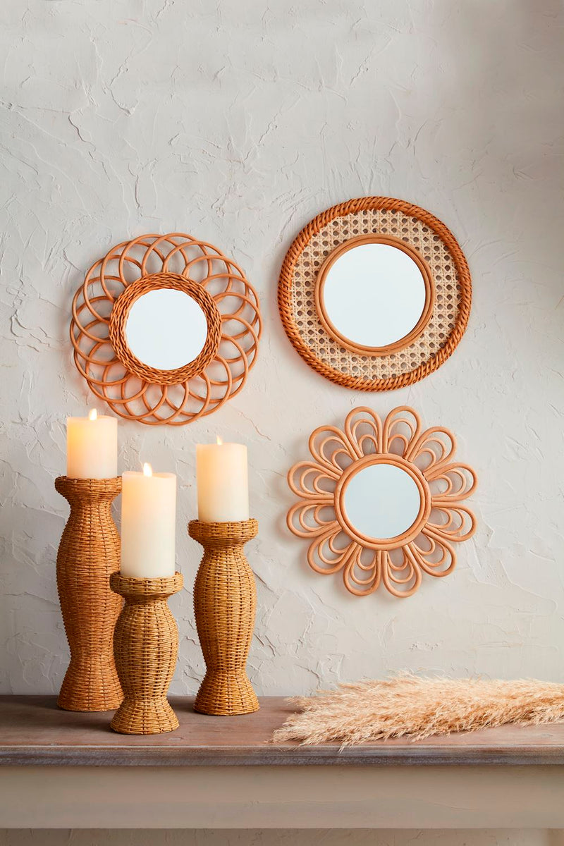 Resin Woven Candlestick
