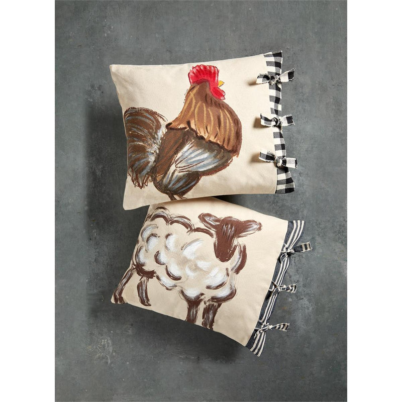 Farm Animal Painted Pillow