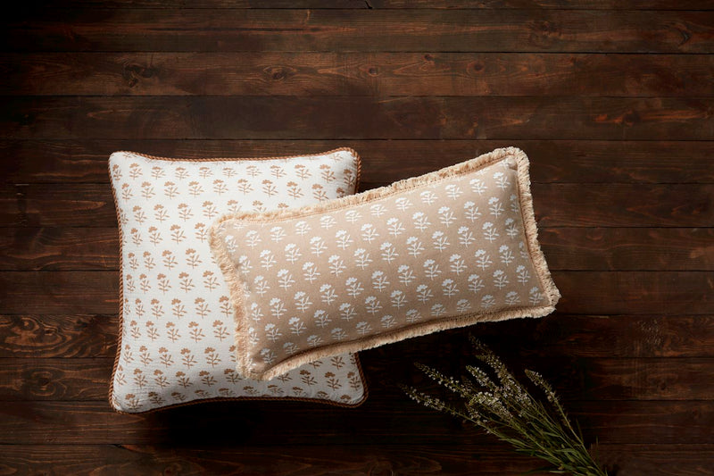 Neutral Block Print Pillow