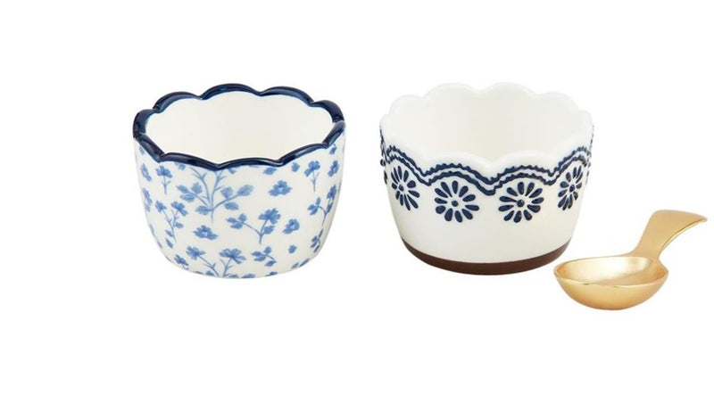 Blue Floral Tidbit Set