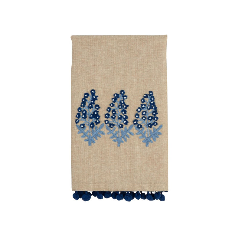 Block Print Embroidered Towel