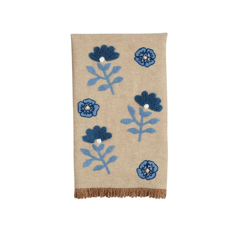 Block Print Embroidered Towel