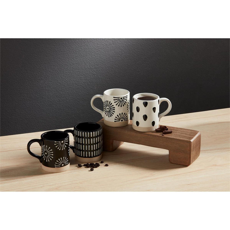 Black Patterned Mug
