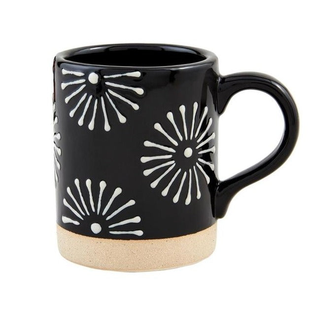 Black Patterned Mug