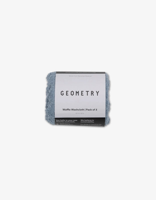 Geometry Waffle Wash Cloth Set  - SKY