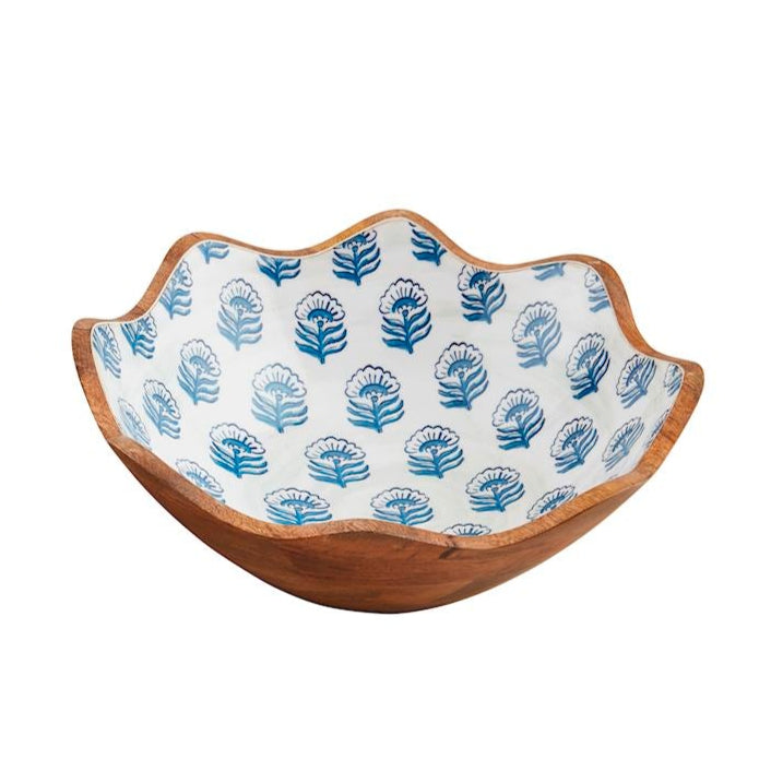 Block Print Enamel Bowl