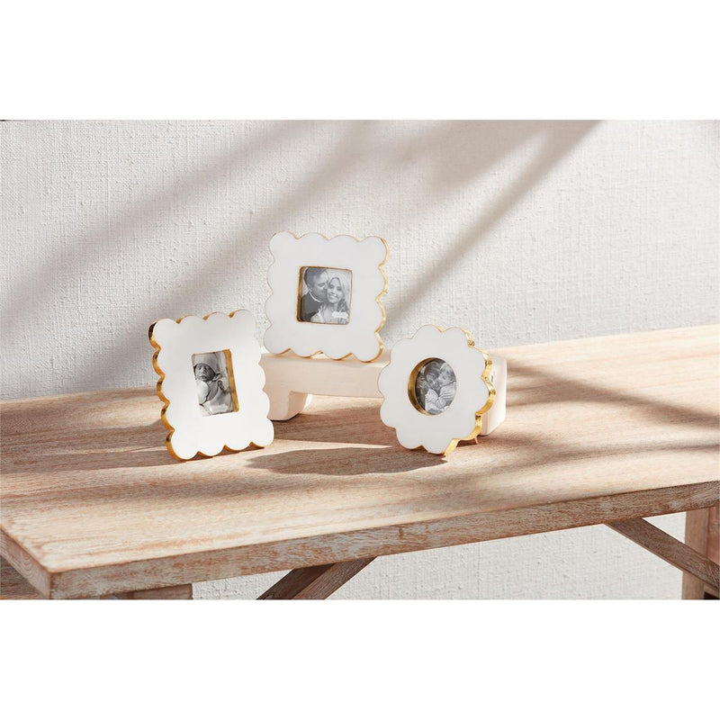 Mini Scallop Gold Edge Frame