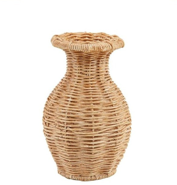 Resin Basket Weave Vase