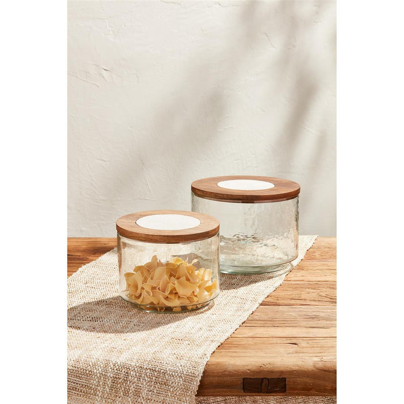 Travertine Lidded Bowl