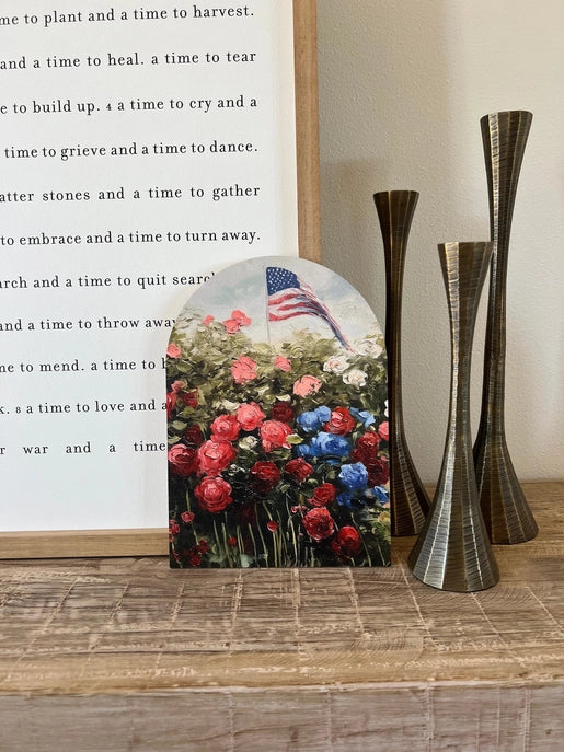 Floral 4th of July Arch w/ Base