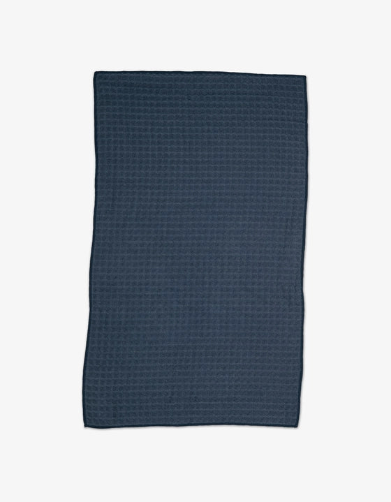 Geometry Waffle Bath Towel - MIDNIGHT BLUE