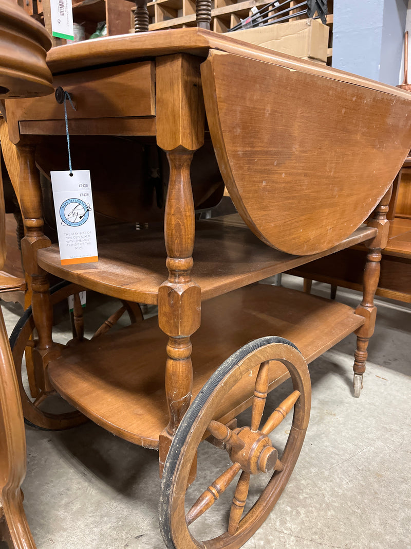 Drop Leaf Tea Cart Vintage