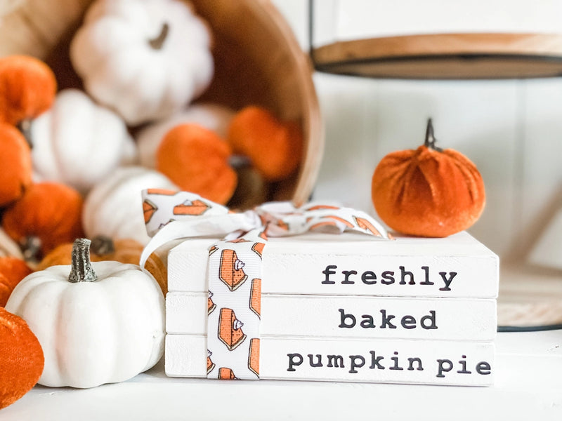 Pumpkin Pie Book Stack