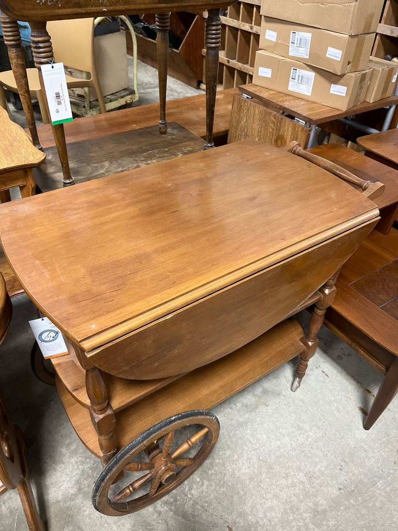 Drop Leaf Tea Cart Vintage