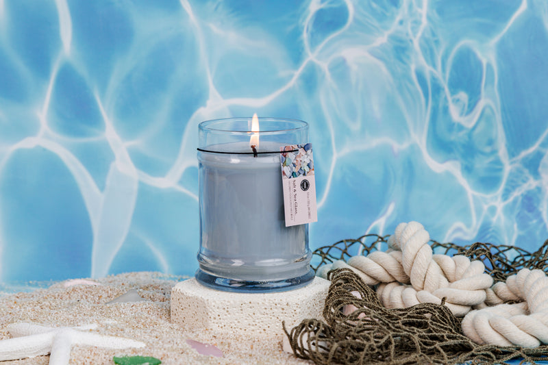 8OZ SMALL JAR CANDLE - Salt & Sea Glass
