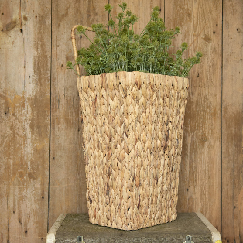 27" BASKET WEAVE HAMPER