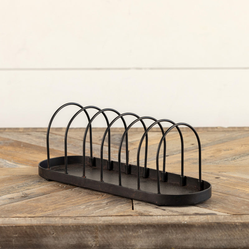 BLACK 6-PLATE RACK