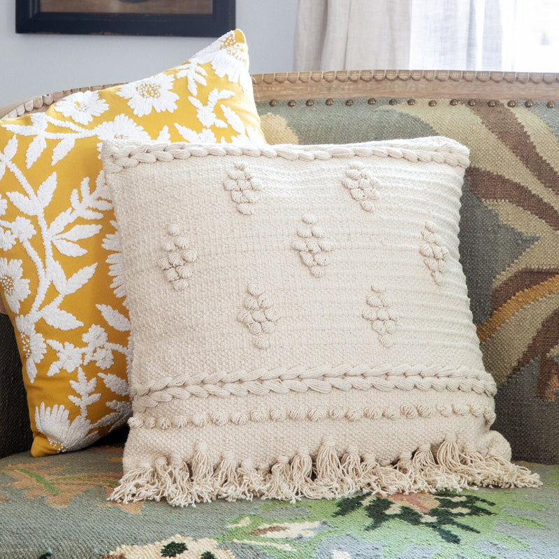 Cotton Woven Diamond Pattern Pillow