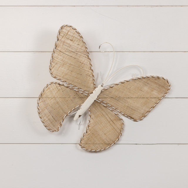 Burlap & Metal Butterfly