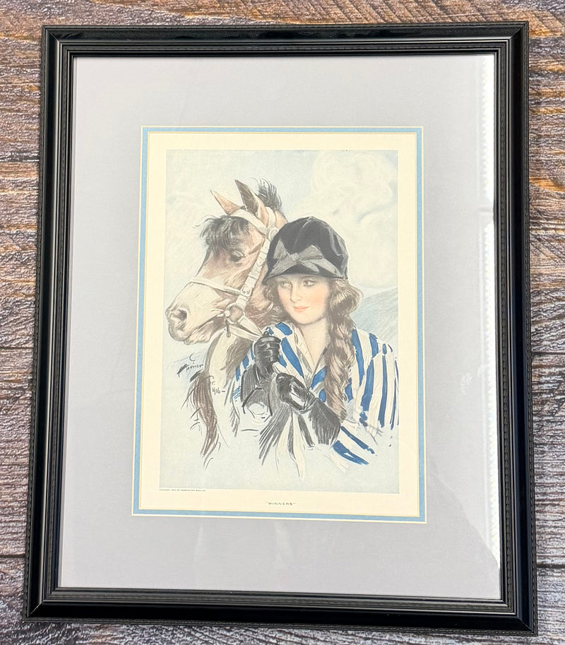 Framed Fisher Artwork  "Winners"