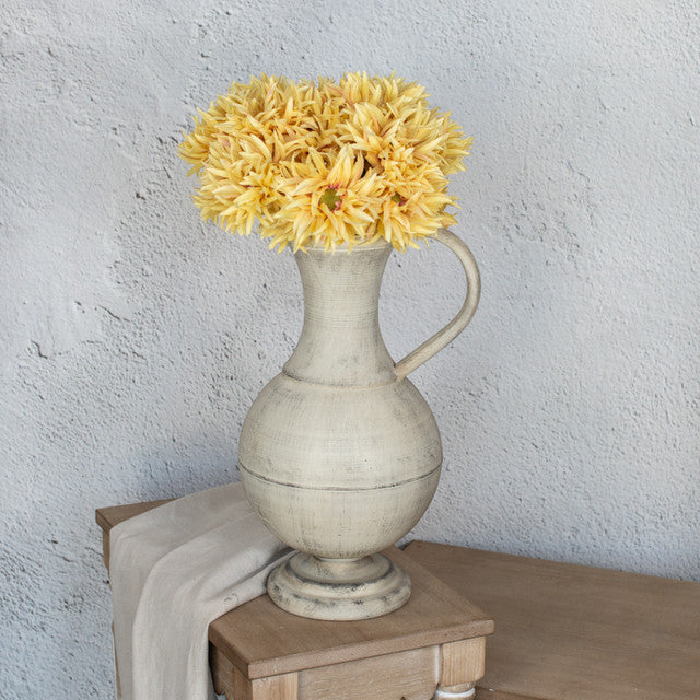 22" LIGHT YELLOW GERBERA DAISY STEM