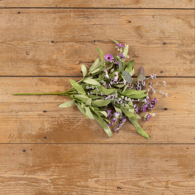 21" PURPLE VERBENA & DAISY BUSH