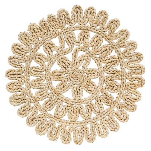 Flower Shape Corn Husk Table Mat