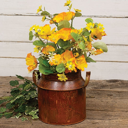 Rusty Tin Wide Milk Can