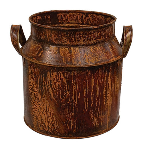 Rusty Tin Wide Milk Can