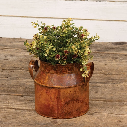 Rusty Tin Wide Milk Can