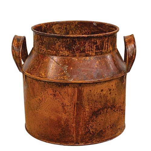 Rusty Tin Wide Milk Can
