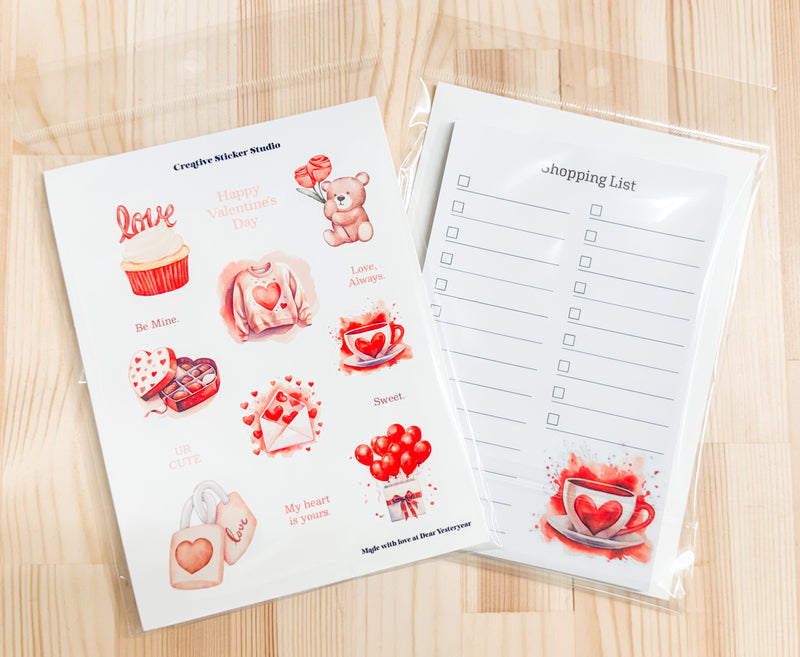 Sticker Sheet & Notepad Set