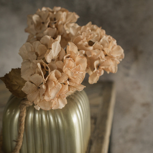13" BEIGE HYDRANGEA SPRAY
