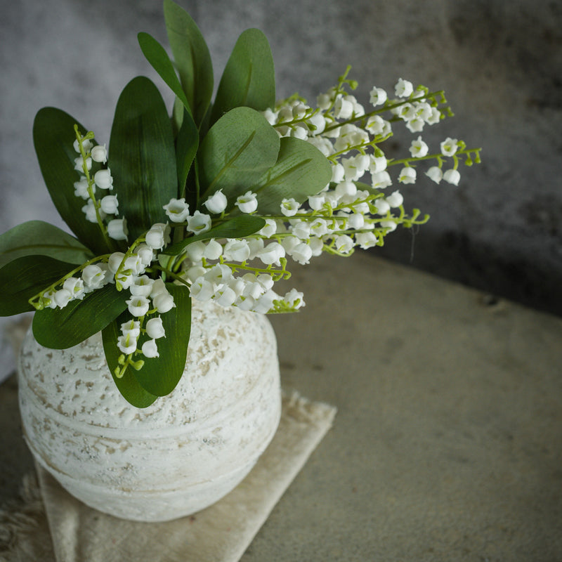 12.75" WHITE BELLFLOWER BUSH
